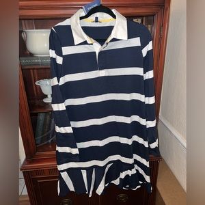 Nautica Navy and White striped collared dress